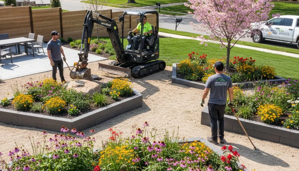 Landscaping team serving Dayton, OH with professional lawn and landscape maintenance