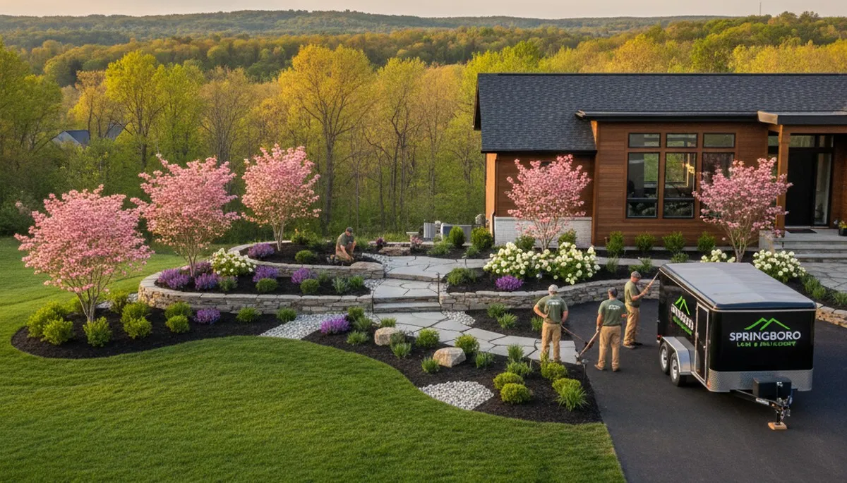 Dayton, OH landscaping team provides professional yard maintenance and landscape design services